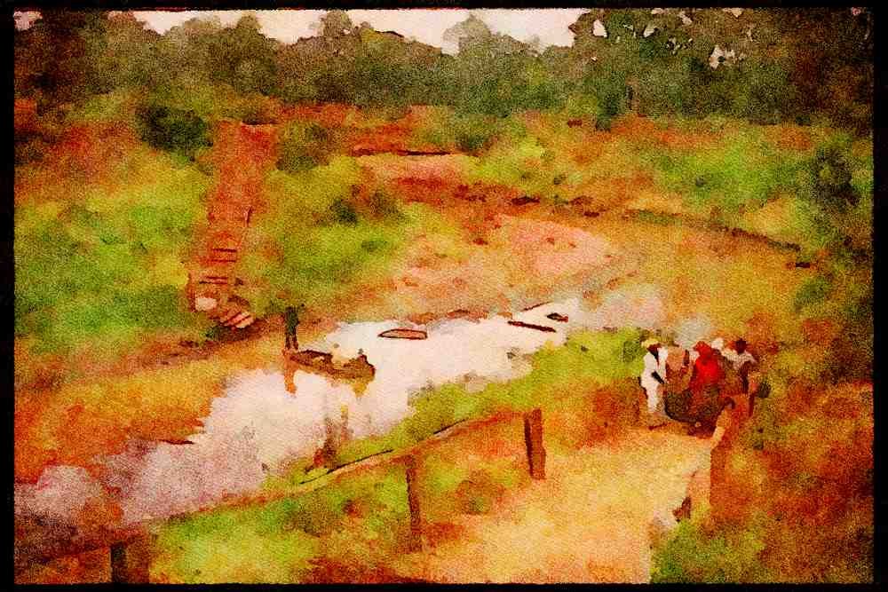 Kenya Africa 253032 Camp Trail On The Mara River A4 Limited Edition Watercolour Print