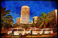 Kenya Africa 253064 Safari World Vans Parked A4 Limited Edition Watercolour Print