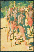 Kenya Africa 253072 Dancing Masai Warriors A4 Limited Edition Watercolour Print