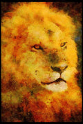 Kenya Africa 253076 Male African Lion A4 Limited Edition Watercolour Print