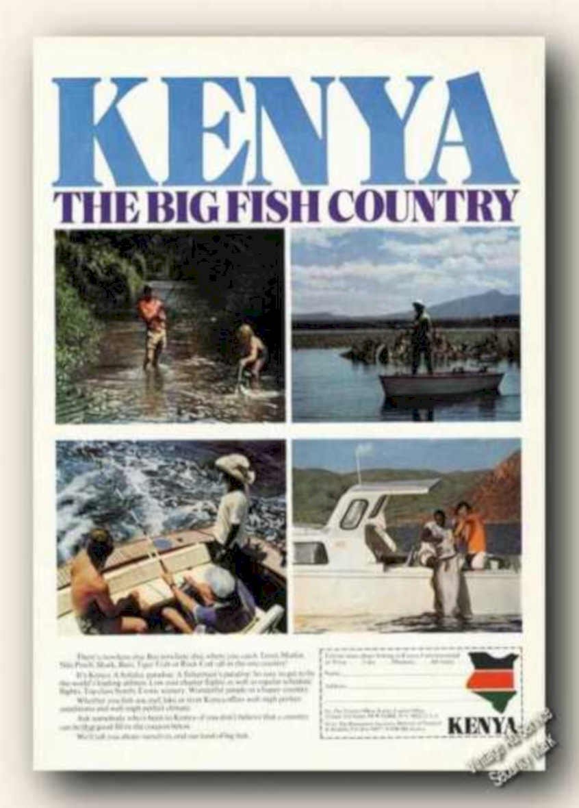 Kenya Big Fish Vintage Retro Advert Ads A4 Photo Print