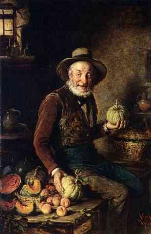 Kern Hermann The Pumpkin Seller A4 Photo Print