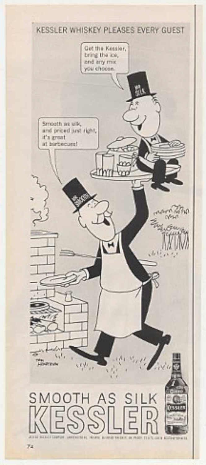 Kessler Whiskey Bbq Vintage Retro Advert Ads A4 Photo Print