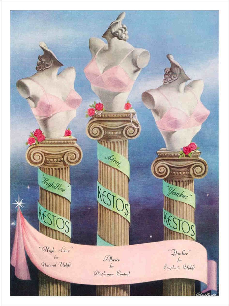 Kestos Brassiere 1950s Vintage Retro Advert Poster A4 Photo Print 2