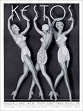 Kestos Lingerie Girdles Art Deco Advert 1930s Vintage Retro Advert Poster A4 Ph