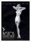 Kestos Lingerie Girdles Brassieres Art Deco Advert 1930s Vintage Retro Advert P