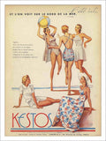 Kestos Swimwear French 1930s Vintage Retro Advert Poster A4 Photo Print