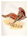 Kestos Swimwear Vintage Retro Advert Poster A4 Photo Print