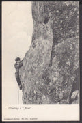 Keswick Man Climbs A Nose On Rockface Vintage A4 Photo Print
