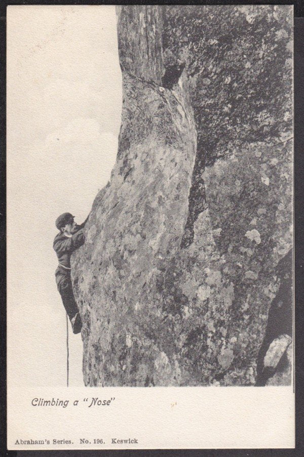Keswick Man Climbs A Nose On Rockface Vintage A4 Photo Print