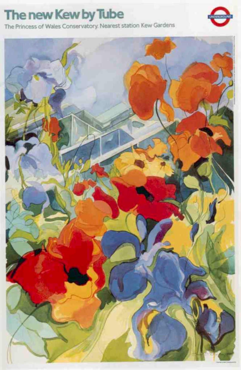 Kew Flowers Tube Vintage Retro Advert Ads A4 Photo Print