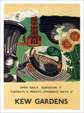Kew Gardens London Vintage Retro Advert Poster A4 Photo Print