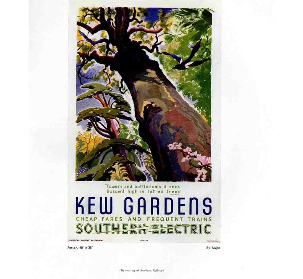 Kew Gardens Vintage Advert A4 Photo Print