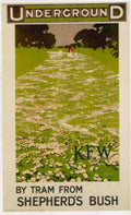 Kew Underground Vintage Retro Advert Ads A4 Photo Print