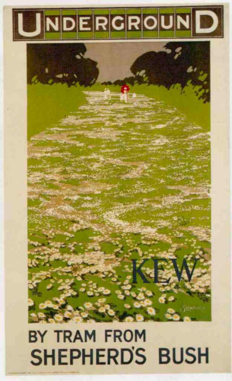 Kew Underground Vintage Retro Advert Ads A4 Photo Print