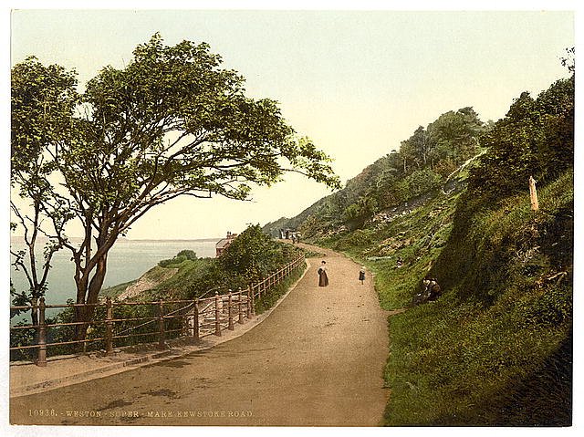 Kewstoke Road Weston super Mare Vintage A4 Photo Print