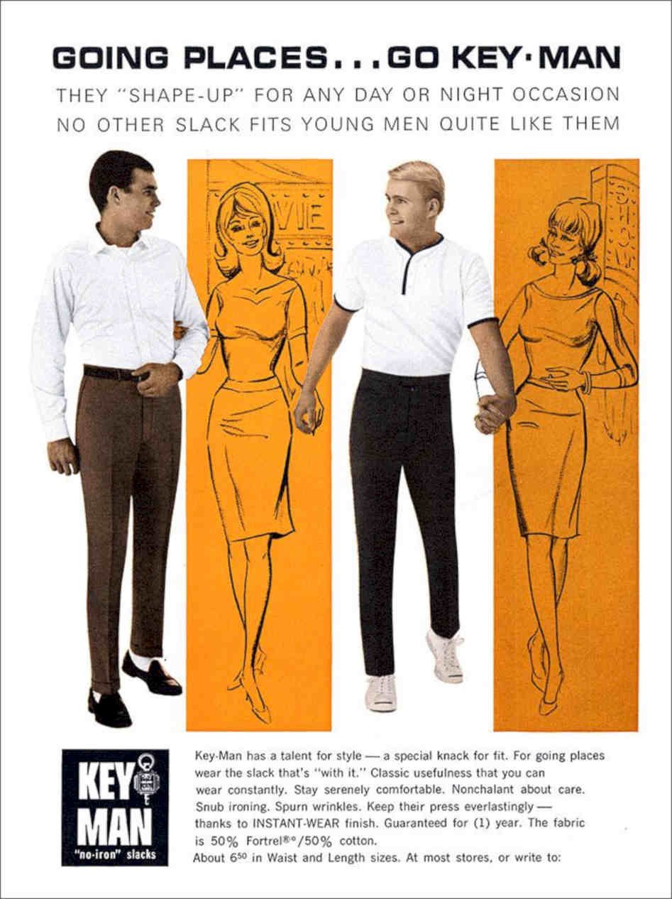 Key Man Mod Menswear 1960s Vintage Retro Advert Poster A4 Photo Print