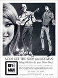 Key Man Slacks Mod Advert 1960s Vintage Retro Advert Poster A4 Photo Print