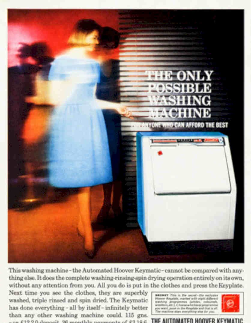 Keymatic Washing Machine Vintage Retro Advert Poster A4 Photo Print