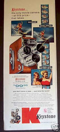 Keystone Camera Surfers Vintage Retro Advert Ads A4 Photo Print