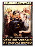 Keystone Tugboat Romeo Silent Comedy Movie Poster 1916 Vintage Retro Advert Pos