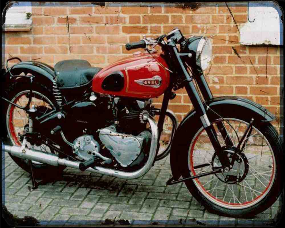 Kh 500 01 A4 Photo Print Motorbike Vintage Aged