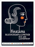 Khasana Blushcream And Lipstick Vintage Retro Advert Poster A4 Photo Print