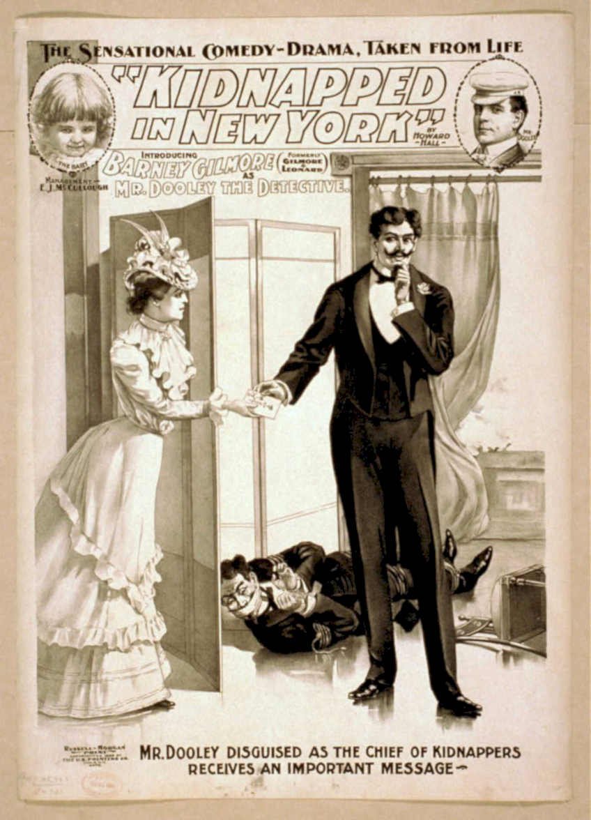 Kidnapped Dooley Detective Vintage Retro Advert Poster A4 Photo Print