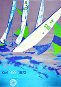 Kiel 1972 Boats Vintage Retro Advert Poster A4 Photo Print