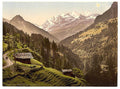 Kienthal and Alpine hut Bernese Oberland Vintage A4 Photo Print
