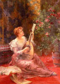 Kiesel Conrad The Lute Player A4 Photo Print