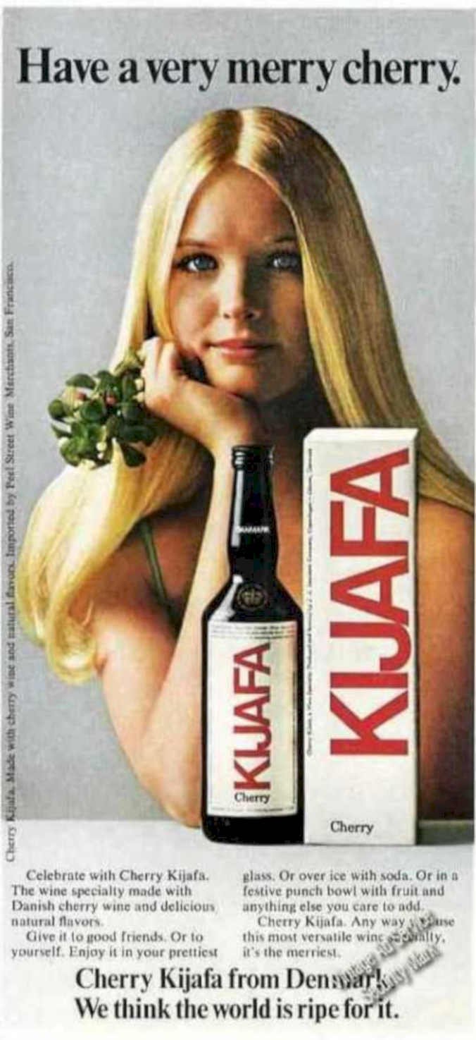 Kijafa Cherry Wine Vintage Retro Advert Ads A4 Photo Print