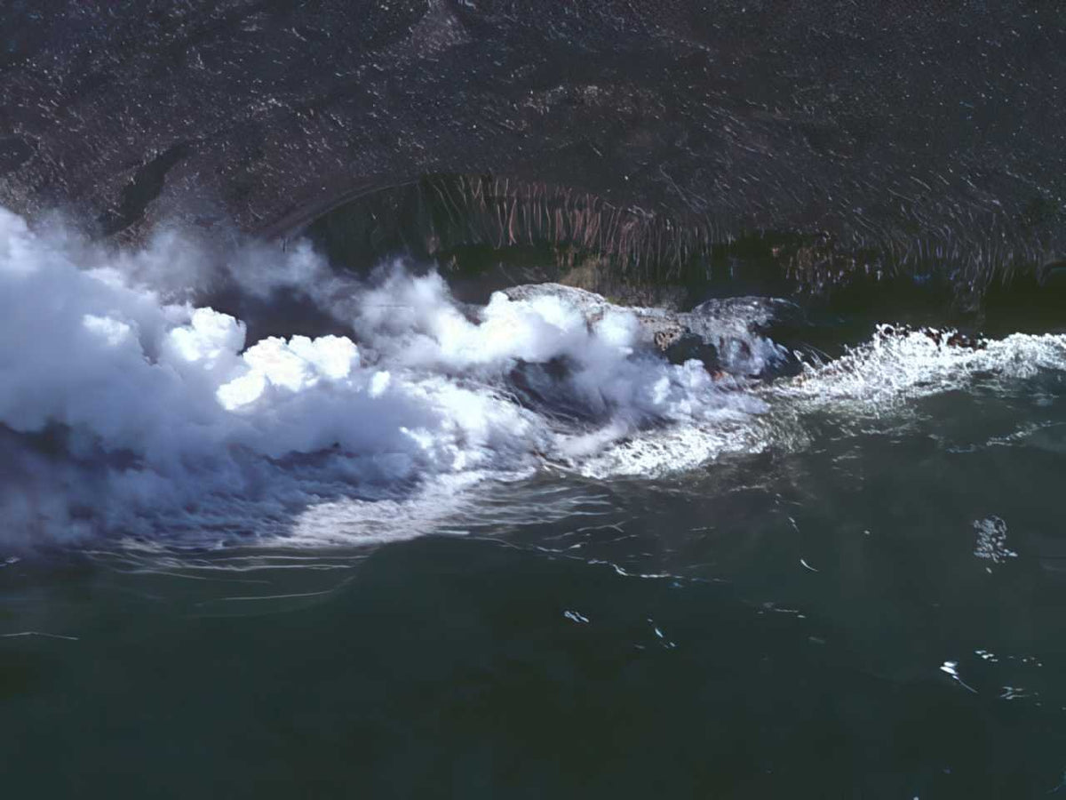 Kilauea Lava Ocean A4 Photo Print