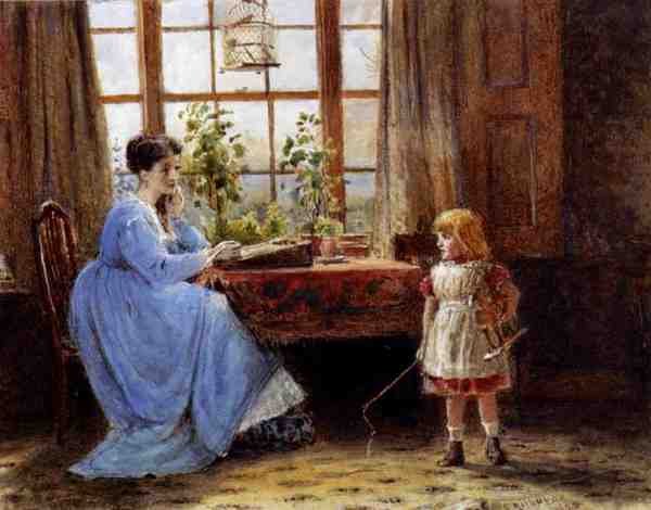 Kilburne George Goodwin A Mother And Child In An Interior A4 Photo Print