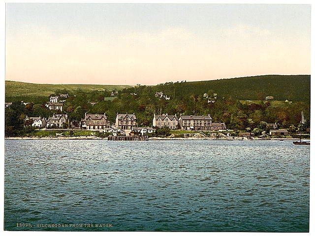 Kilcreggan from the water Vintage A4 Photo Print