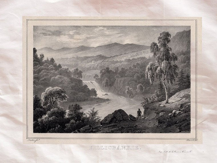 Killiecrankie Pass Scotland Pernot 1827 Vintage A4 Photo Print