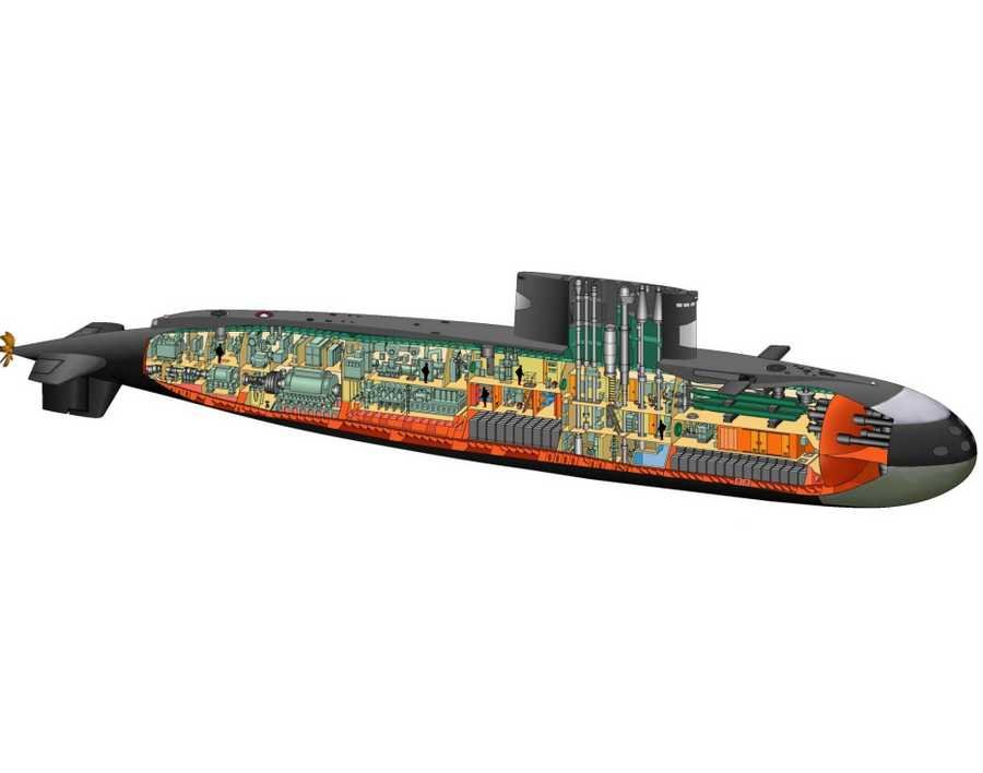 Kilo class submarine cutaway A4 Photo Print