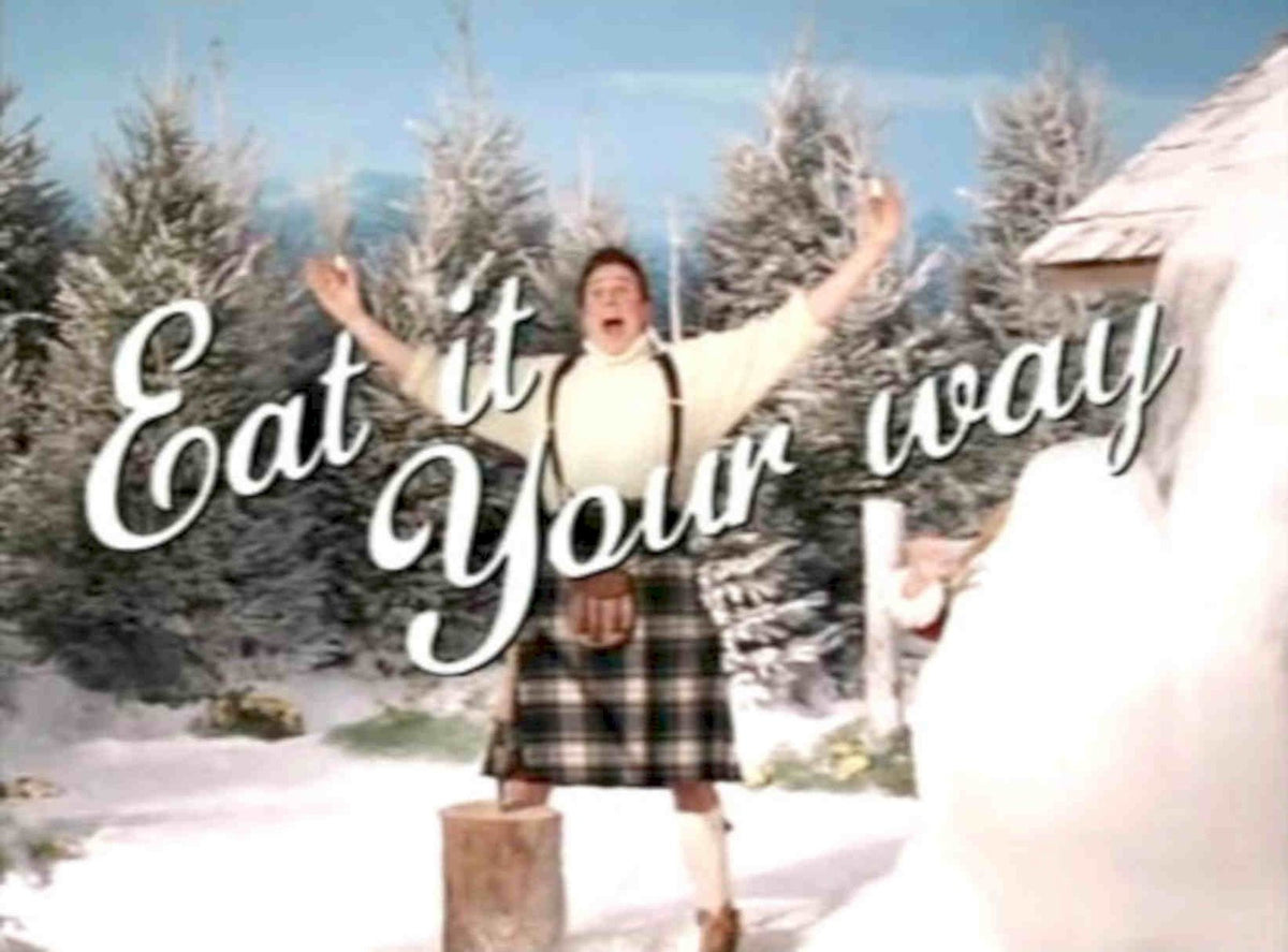 Kilt Snowman Winter Vintage Retro Advert Poster A4 Photo Print