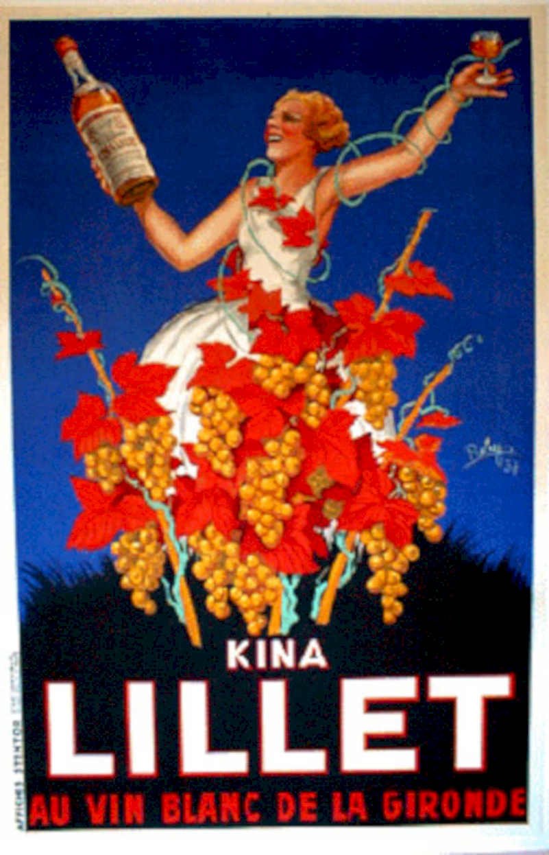 Kina Lillet Grapes Vintage Retro Advert Poster A4 Photo Print