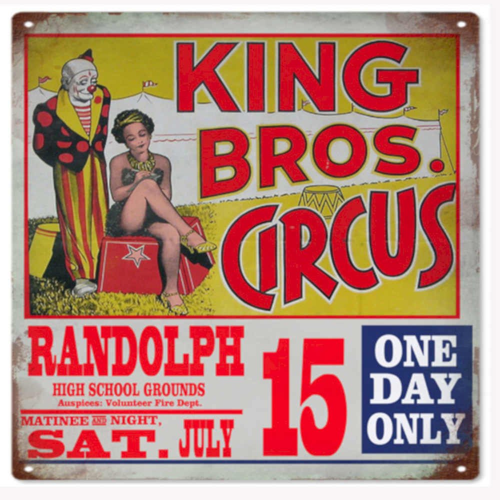 King Bros Circus Vintage Retro Advert Ads A4 Photo Print