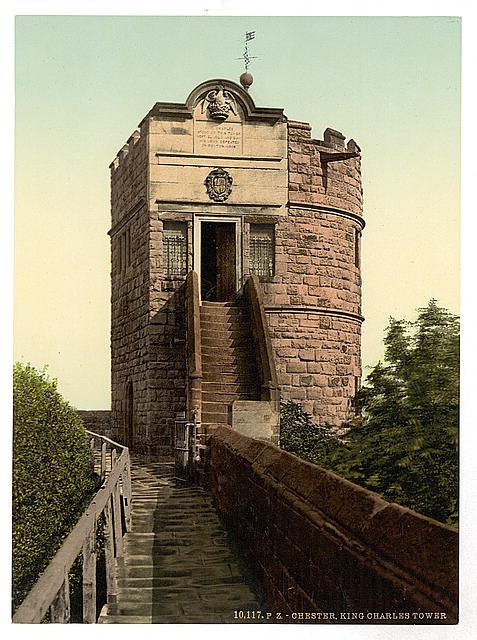 King Charles Tower Chester Vintage A4 Photo Print