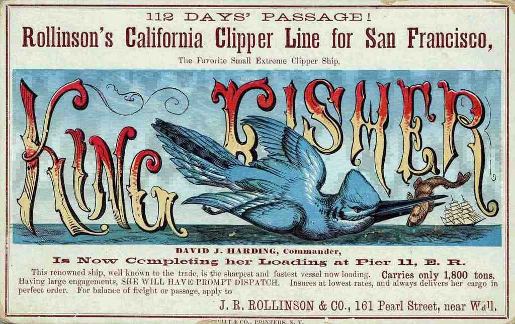 King Fisher Clipper Advert Vintage A4 Photo Print