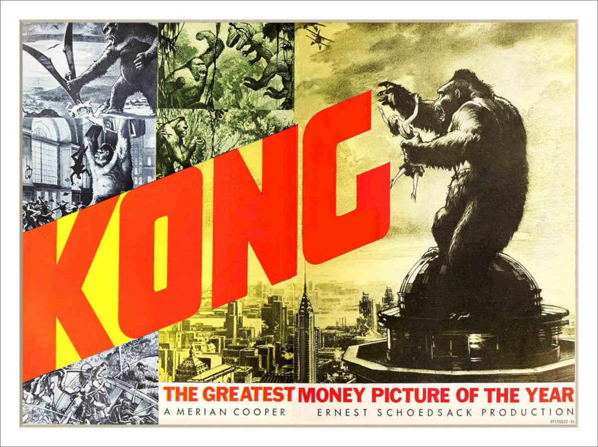 King Kong 1933 Vintage Retro Advert Poster A4 Photo Print