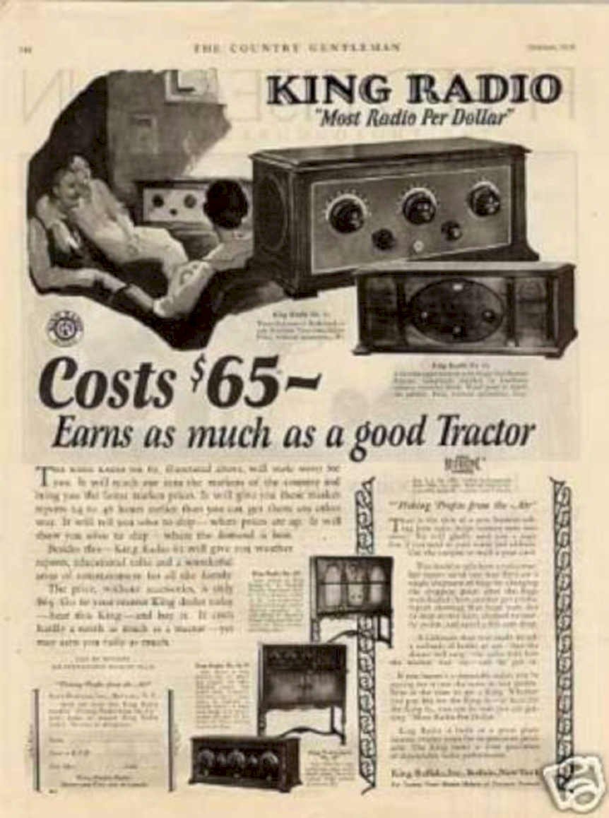 King Radio Console Vintage Retro Advert Ads A4 Photo Print