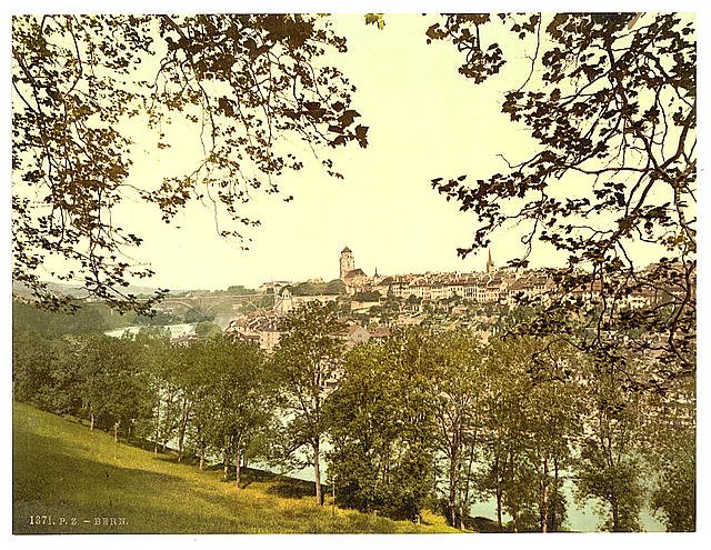 Kirchenfeld Bridge Berne 2 Vintage A4 Photo Print