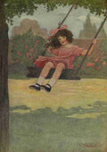 Kirk Maria A Childs Garden of Verses 1919 Swing A4 Photo Print