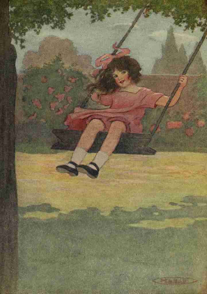 Kirk Maria A Childs Garden of Verses 1919 Swing A4 Photo Print