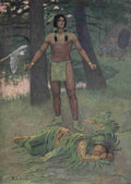 Kirk Maria Haiwatha 1910 He lay there dead A4 Photo Print