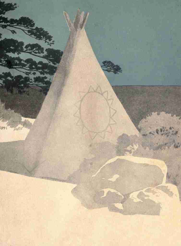 Kirk Maria Haiwatha 1910 Tee pee A4 Photo Print