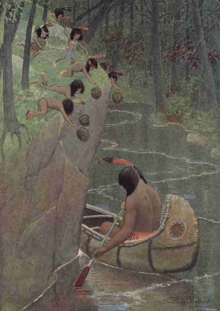 Kirk Maria Haiwatha 1910 They hurled down pinecones A4 Photo Print
